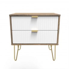 Welcome Furniture Linear 2 Drawer Midi Chest
