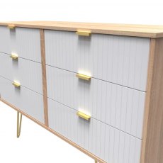 Welcome Furniture Linear 6 Drawer Midi Chest