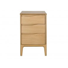 Ercol Rimini Bedroom Compact 3 Drawer Bedside Cabinet