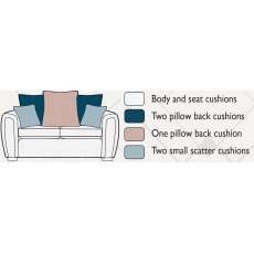 Alstons Memphis 2 Seater Pillow Back Sofa