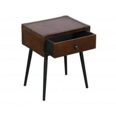Corndell Franco Leather Top Side Table