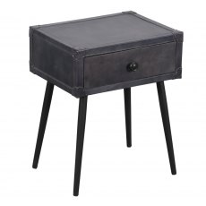 Corndell Franco Leather Top Side Table