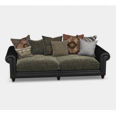 Tetrad Constable Grand Sofa Coco Olive Cushions & Galveston Black Body