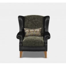 Tetrad Constable Wing Chair Coco Olive Cushions & Galveston Black Body