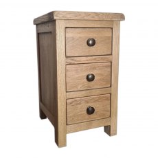 Real Wood Manhattan 3 Drawer Petite Bedside Chest