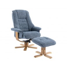 GFA Sardinia Swivel Recliner & Footstool