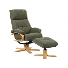 GFA Vienna Swivel Recliner & Footstool