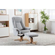 GFA Hawaii Swivel Recliner & Footstool