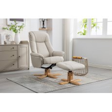 GFA Hawaii Swivel Recliner & Footstool