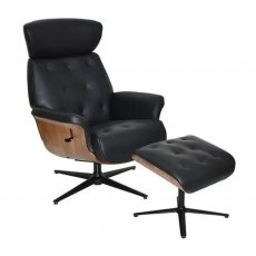 GFA Nordic Swivel Recliner & Footstool