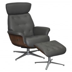 GFA Nordic Swivel Recliner & Footstool