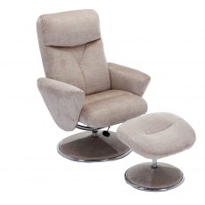 GFA Paddington Swivel Recliner & Footstool