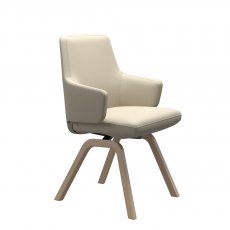 Stressless Vanilla Low Back Dining Chair With Arms D200 Leg