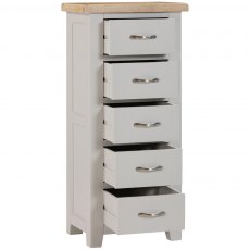 Devonshire Wiltshire Painted 5 Drawer Tall Chest