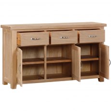 Devonshire Wiltshire Oak 3 Doors 3 Drawers Sideboard