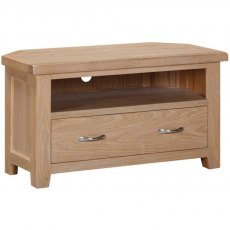 Devonshire Wiltshire Oak Corner TV Unit