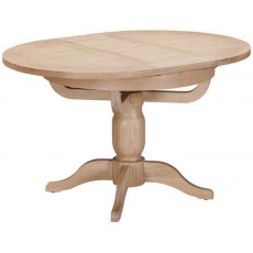 Devonshire Wiltshire Oak Round Pedestal Extending Dining Table