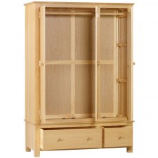 Devonshire Moreton Triple Wardrobe With Two Drawers