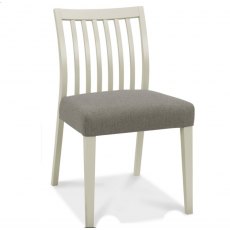 Bentley Designs Bergen Grey Washed Oak & Soft Grey Low Slat Back Dining Chair