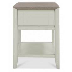 Bentley Designs Bergen Grey Washed Oak & soft Grey Lamp Table With Drawer