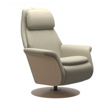 Stressless Sam Power Recliner (Wood) With Power Disc Base