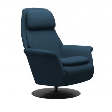 Stressless Sam Upholstered Power Recliner With Power Disc Base