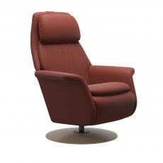 Stressless Sam Upholstered Power Recliner With Power Disc Base