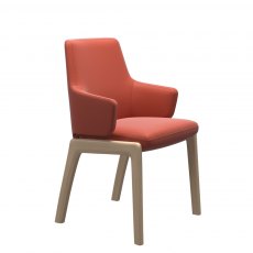 Stressless Vanilla Low Back Dining Chair D100 Leg With Arms