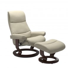 Stressless View Recliner Chair & Footstool Classic Base