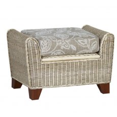 The Cane Industries Della Footstool With Storage