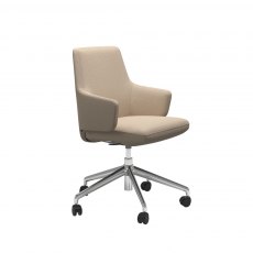 Stressless Vanilla Low Back Office Chair With Arms