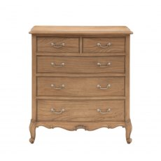Gallery Direct Chic 5 Drawer Chest Weathered