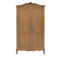Gallery Direct Chic 2 Drawer Wardrobe Weathered