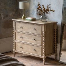 Gallery Direct Artisan 3 Drawer Chest Gallery Direct Artisan 3 Drawer Chest