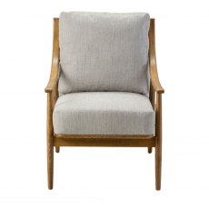 Gallery Direct Reliant Armchair Dark Natural Linen