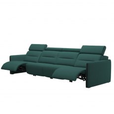 Stressless Emily 4 Seater Sofa With 2 Powered Recliners Wood Inlay