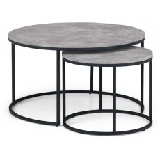 Julian Bowen Staten Concrete Round Nest Of Tables