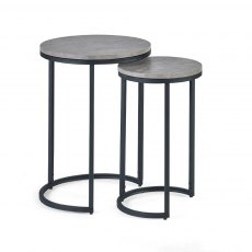 Julian Bowen Staten Concrete Round Nesting Side Tables