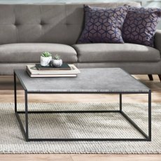 Julian Bowen Staten Concrete Effect Square Coffee Table