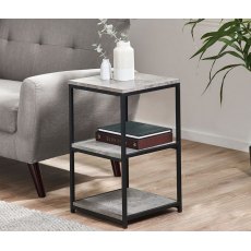 Julian Bowen Staten Concrete Effect Small Narrow Side Table