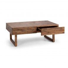 Julian Bowen Woburn Reclaimed Pine 2 Drawer Coffee Table