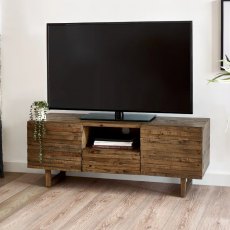 Julian Bowen Woburn Reclaimed Pine TV Unit
