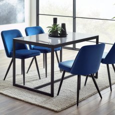 Julian Bowen Chicago Dining Table Smoked Glass