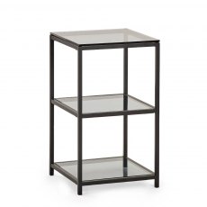 Julian Bowen Chicago Tall Narrow Lamp Table Smoked Glass