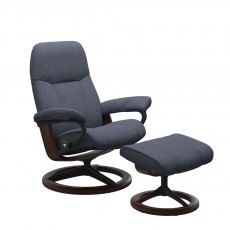 Stressless Consul Recliner Chair & Footstool (Signature Base) 3 Sizes