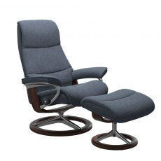 Stressless View Signature Base Recliner Chair & Footstool 3 Sizes
