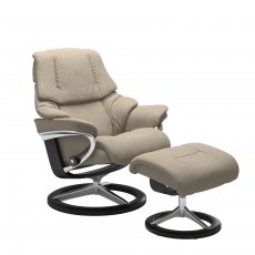 Stressless Reno Signature Base Recliner Chair & Footstool 3 Sizes