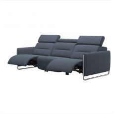 Stressless Emily 3 Seater Sofa With 2 Powered Recliners Steel Legs
