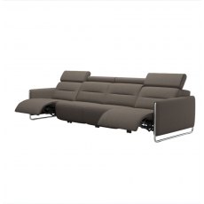 Stressless Emily 4 Seater Sofa With 2 Powered Recliners Steel Legs