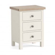 Global Home Modern Country 3 Drawer Bedside Chest